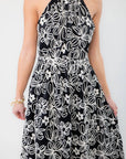 Midnight Floral Halter Midi Dress-Dresses-Heyson-L. Mae Boutique & Wild Mabel Clothing