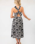 Midnight Floral Halter Midi Dress-Dresses-Heyson-L. Mae Boutique & Wild Mabel Clothing