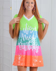 Neon Sequin Striped Birthday Dress-Dresses-WHY Dress-L. Mae Boutique & Wild Mabel Clothing