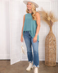 On the Move Sea Foam Tank Top-Tops-Tres Bien-L. Mae Boutique & Wild Mabel Clothing