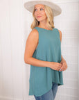 On the Move Sea Foam Tank Top-Tops-Tres Bien-L. Mae Boutique & Wild Mabel Clothing