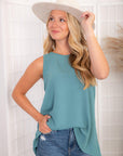 On the Move Sea Foam Tank Top-Tops-Tres Bien-L. Mae Boutique & Wild Mabel Clothing