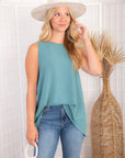 On the Move Sea Foam Tank Top-Tops-Tres Bien-L. Mae Boutique & Wild Mabel Clothing
