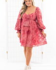 Paisley Berry Burnout Velvet Mini Dress-Dresses-Fate-L. Mae Boutique & Wild Mabel Clothing