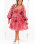 Paisley Berry Burnout Velvet Mini Dress-Dresses-Fate-L. Mae Boutique & Wild Mabel Clothing