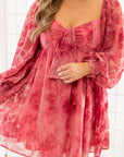 Paisley Berry Burnout Velvet Mini Dress-Dresses-Fate-L. Mae Boutique & Wild Mabel Clothing