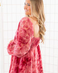 Paisley Berry Burnout Velvet Mini Dress-Dresses-Fate-L. Mae Boutique & Wild Mabel Clothing