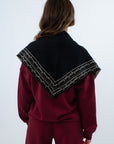 Versatile paisley triangle scarf for neck and shoulder styling, large neutral triangle scarf, styling fall scarves