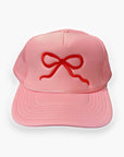 Pink Bow Trucker Hat-Accessories-Happi Style-L. Mae Boutique & Wild Mabel Clothing