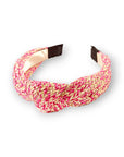 Pink Raffia Woven Knotted Headband-Accessories-Golden Stella-L. Mae Boutique & Wild Mabel Clothing