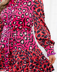 Pink and Red Mixed Animal Print Button Down Dress-Dresses-Fate-L. Mae Boutique & Wild Mabel Clothing