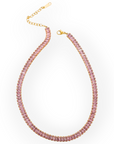 Punch Love Baguette Stone Tennis Necklace - 14K Gold Dipped-Jewelry-Lovoda-L. Mae Boutique & Wild Mabel Clothing