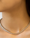 Punch Love Baguette Stone Tennis Necklace - 14K Gold Dipped-Jewelry-Lovoda-L. Mae Boutique & Wild Mabel Clothing