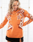 Rodeo Vibes Orange Western Icon Sweater-Tops-Staccato-L. Mae Boutique & Wild Mabel Clothing