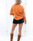 Rodeo Vibes Orange Western Icon Sweater-Tops-Staccato-L. Mae Boutique & Wild Mabel Clothing