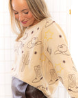 Rodeo Western Icon Crewneck-Tops-Blue B-L. Mae Boutique & Wild Mabel Clothing