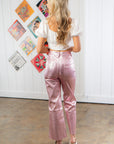 Rose Gold Metallic Wide Leg Pants-Bottoms-Anniewear-L. Mae Boutique & Wild Mabel Clothing