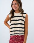 Ryan Striped Sleeveless Sweater
