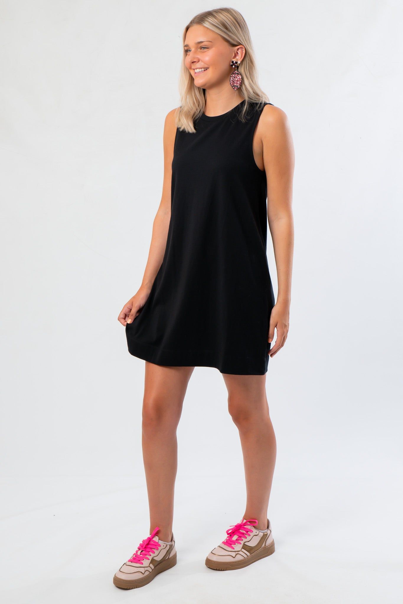 Z Supply Black Sloane Jersey Mini Dress