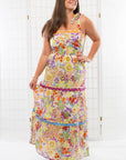 Sammie Twill Tie Strap Floral Dress-Tops-Fate-L. Mae Boutique & Wild Mabel Clothing