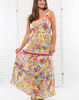 Sammie Twill Tie Strap Floral Dress-Tops-Fate-L. Mae Boutique & Wild Mabel Clothing