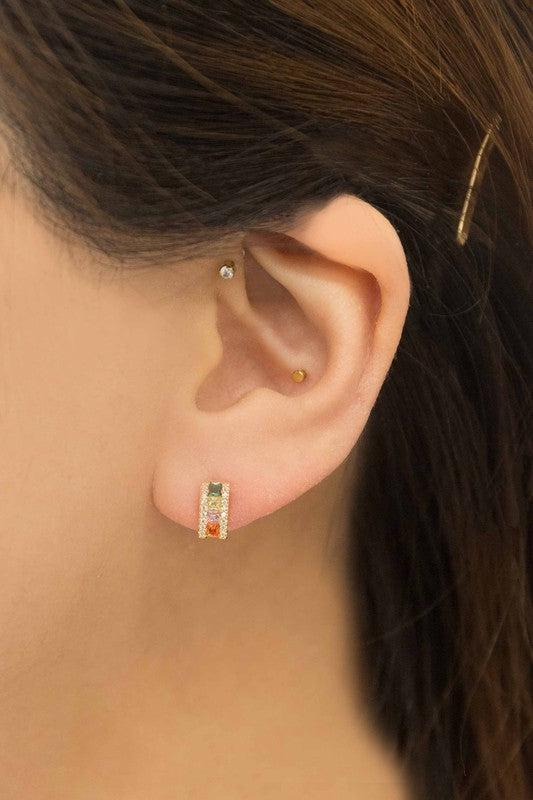 Set the Bar Colorful Rhinestone Stud Earring-Jewelry-Lovoda-L. Mae Boutique & Wild Mabel Clothing