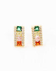 Set the Bar Colorful Rhinestone Stud Earring-Jewelry-Lovoda-L. Mae Boutique & Wild Mabel Clothing