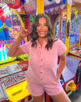 Show Me Your Mumu Candy Pink Denim Range Romper-Onesies-Show Me Your Mumu-L. Mae Boutique & Wild Mabel Clothing