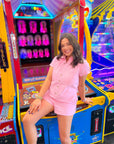 Show Me Your Mumu Candy Pink Denim Range Romper-Onesies-Show Me Your Mumu-L. Mae Boutique & Wild Mabel Clothing