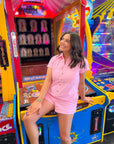 Show Me Your Mumu Candy Pink Denim Range Romper-Onesies-Show Me Your Mumu-L. Mae Boutique & Wild Mabel Clothing