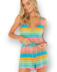 Show Me Your Mumu Multi Stripe Crochet Ren Romper-Onesies-Show Me Your Mumu-L. Mae Boutique & Wild Mabel Clothing