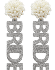 Silver Glitter Bride Drop Earrings-Jewelry-Golden Stella-L. Mae Boutique & Wild Mabel Clothing
