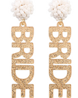 Silver Glitter Bride Drop Earrings-Jewelry-Golden Stella-L. Mae Boutique & Wild Mabel Clothing