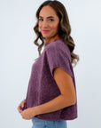 Relaxed fit hip-length top perfect for fall festivities, Soft breathable knit top for fall stadium style