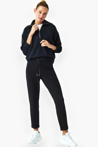 Spanx AirEssential Very Black Tapered Pant-Spanx-L. Mae Boutique