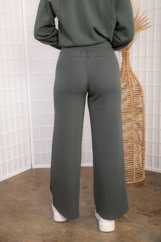 Spanx Dark Palm Air Essentials Wide Leg Pants-Spanx-L. Mae Boutique