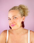 Sparkle & Shine Hoops in Maroon-Jewelry-Rosie + Belle-L. Mae Boutique & Wild Mabel Clothing