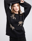 Tiger Pattern Sweater-Tops-BiBi-L. Mae Boutique & Wild Mabel Clothing