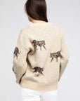 Tiger Pattern Sweater-Tops-BiBi-L. Mae Boutique & Wild Mabel Clothing