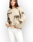 Tiger Pattern Sweater-Tops-BiBi-L. Mae Boutique & Wild Mabel Clothing