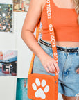 Tigers Orange Paw Beaded Bag-Accessories-Tiana Designs-L. Mae Boutique & Wild Mabel Clothing