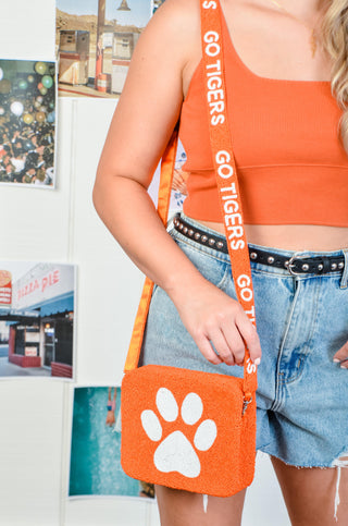 Tigers Orange Paw Beaded Bag-Tiana Designs-L. Mae Boutique