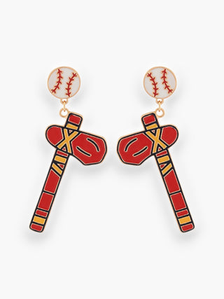Tomahawk Atlanta Baseball Earrings-Golden Stella-L. Mae Boutique