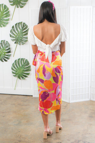 Tropical Paradise Printed Wrap Skirt-Dress Forum-L. Mae Boutique