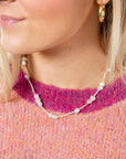 White Pearl Beaded Necklace-Jewelry-Pannee-L. Mae Boutique & Wild Mabel Clothing