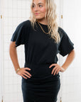 Z Supply Black Carmela Jersey Mini Dress-Dresses-Z Supply-L. Mae Boutique & Wild Mabel Clothing
