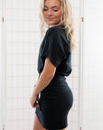 Z Supply Black Carmela Jersey Mini Dress-Dresses-Z Supply-L. Mae Boutique & Wild Mabel Clothing