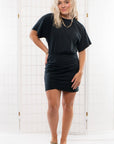 Z Supply Black Carmela Jersey Mini Dress-Dresses-Z Supply-L. Mae Boutique & Wild Mabel Clothing