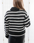 Z Supply Black Josephine Stripe Turtleneck Sweater-Tops-Z Supply-L. Mae Boutique & Wild Mabel Clothing