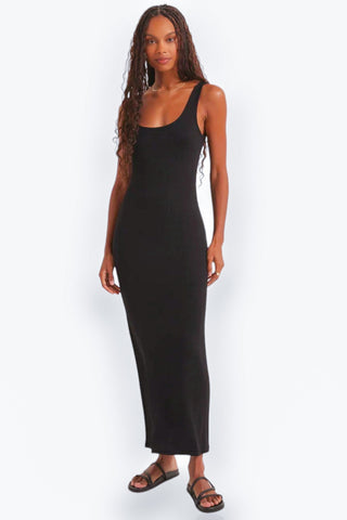 Z Supply Black Viviana Rib Maxi Dress-Z Supply-L. Mae Boutique